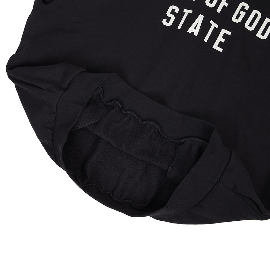 피어오브갓(FEAR OF GOD) 에센셜 남성 기모 후드티 192SP256210F JET BLACK
