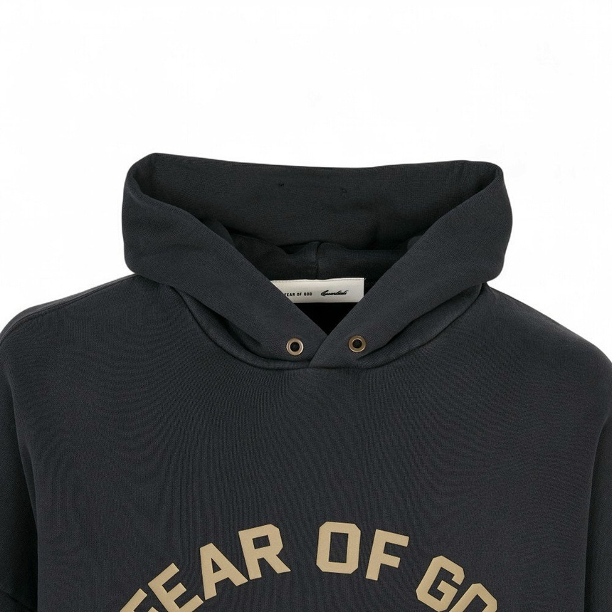 피어오브갓(FEAR OF GOD) 에센셜 남성 기모 후드티 192SP264461F FADED BLACK