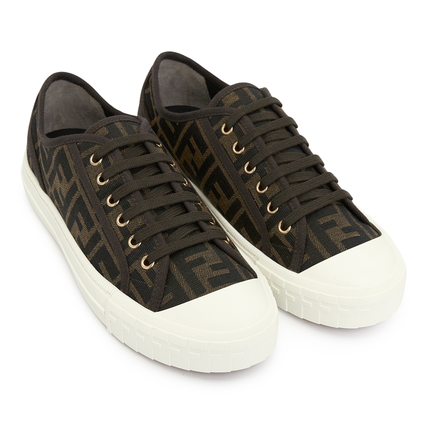 펜디(FENDI) 로고 자카드 도미노 남자 스니커즈 7E1553 AJZX F0R7V