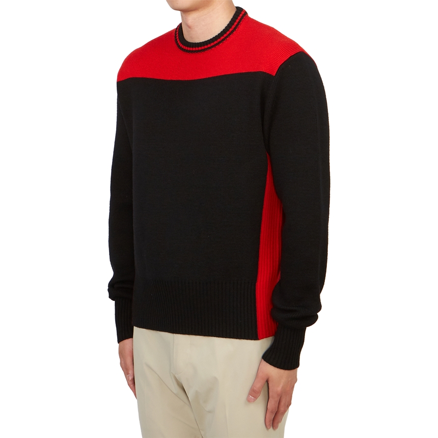 페라가모(FERRAGAMO) 남성 니트 12 2167 NERO RED 0765669