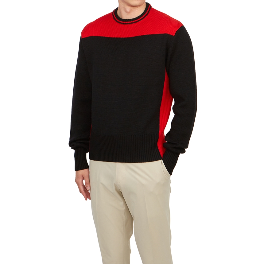 페라가모(FERRAGAMO) 남성 니트 12 2167 NERO RED 0765669