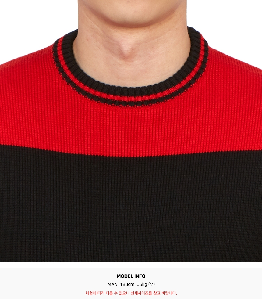 페라가모(FERRAGAMO) 남성 니트 12 2167 NERO RED 0765669