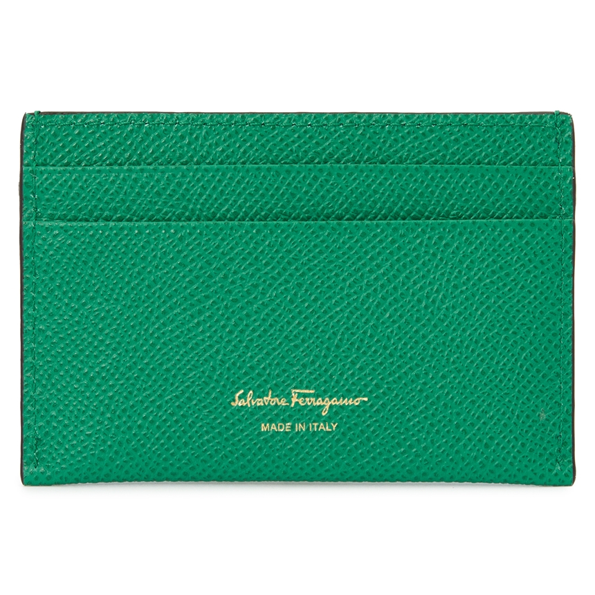 페라가모(FERRAGAMO) 더블 간치니 여자 명함/카드지갑 22 0007 SMERALDO 0758532