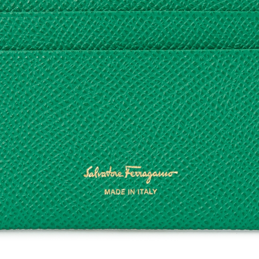 페라가모(FERRAGAMO) 더블 간치니 여자 명함/카드지갑 22 0007 SMERALDO 0758532
