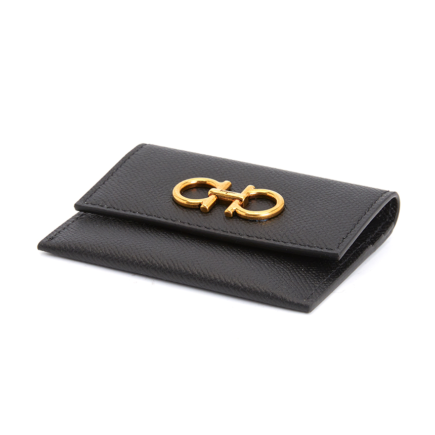 페라가모(FERRAGAMO) 간치니 여성 카드지갑 22 0861 NERO 0779901