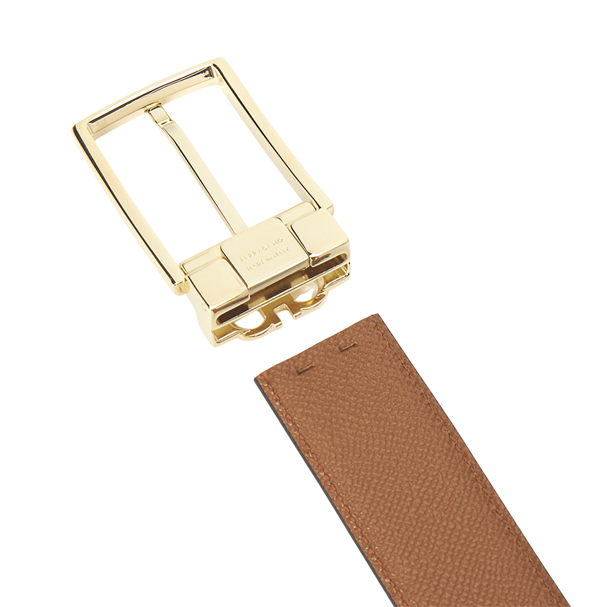 페라가모(FERRAGAMO) 간치니 남성 양면 벨트 (프리컷팅) 67A037 0790180
