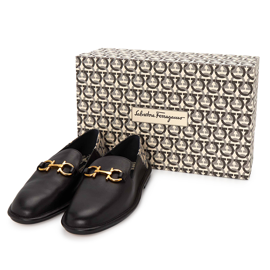 페라가모(FERRAGAMO) 노마딕 스토리즈 남성 로퍼 ALETE J NERO 0756909