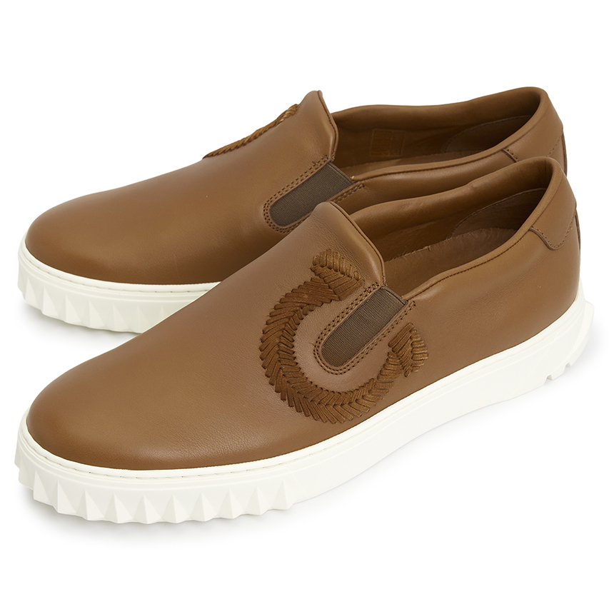 페라가모(FERRAGAMO) 스크래치 간치니 LEXUS BROWN SUGA 0754275 남자 스니커즈 슬립온 SS_LEXUS BROWN SUGA 0754275_100