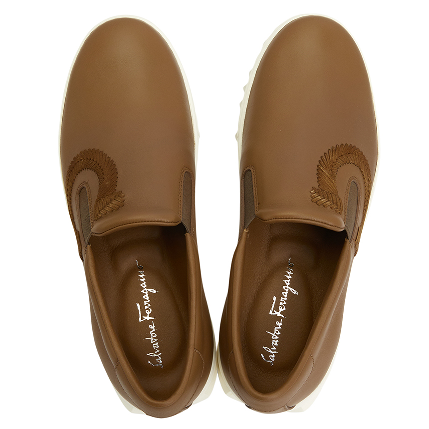 페라가모(FERRAGAMO) 스크래치 간치니 LEXUS BROWN SUGA 0754275 남자 스니커즈 슬립온 SS_LEXUS BROWN SUGA 0754275_100