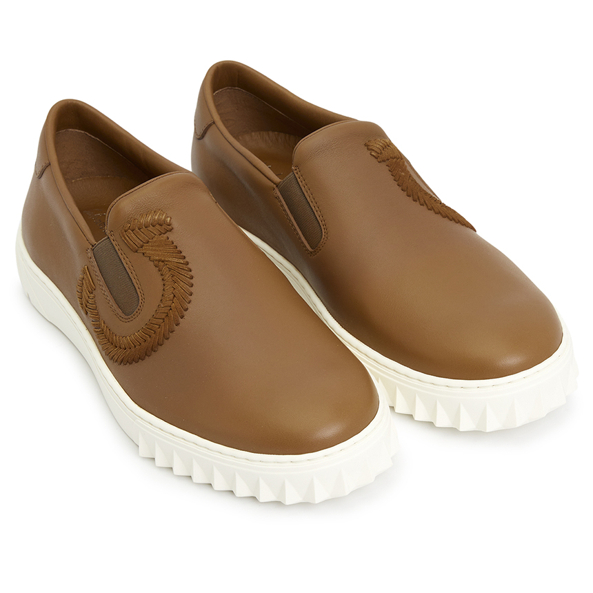 페라가모(FERRAGAMO) 스크래치 간치니 LEXUS BROWN SUGA 0754275 남자 스니커즈 슬립온 SS_LEXUS BROWN SUGA 0754275_100