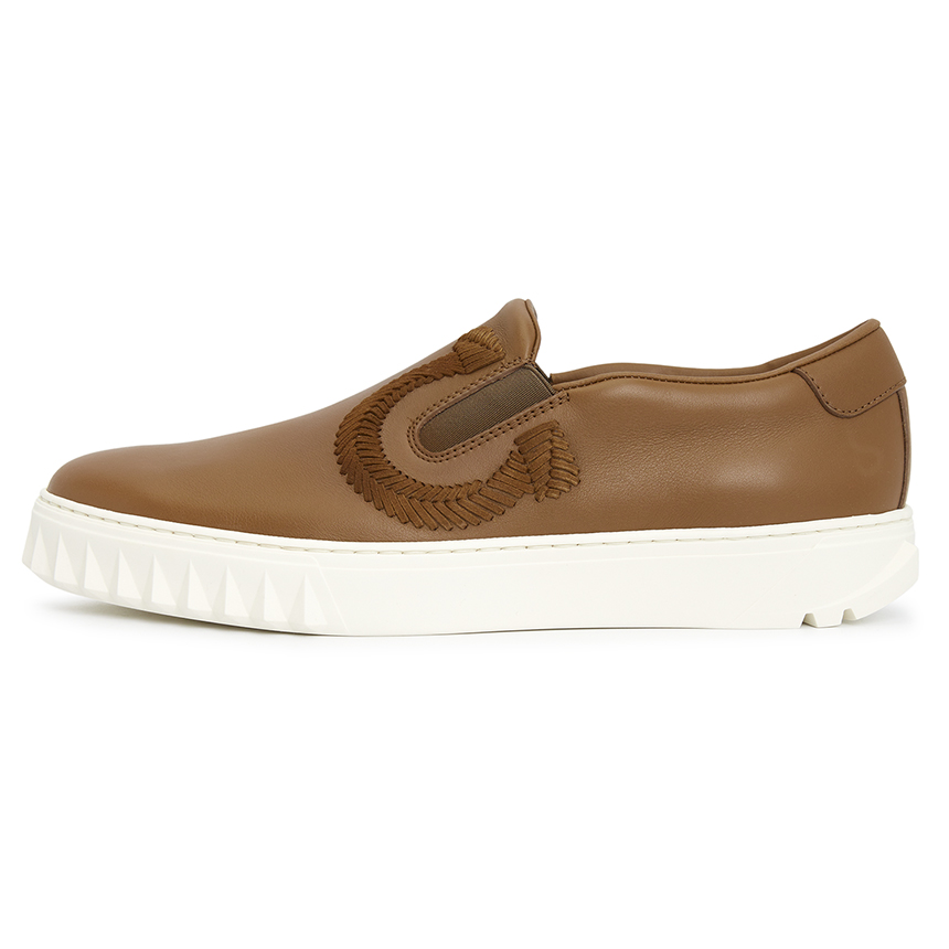 페라가모(FERRAGAMO) 스크래치 간치니 LEXUS BROWN SUGA 0754275 남자 스니커즈 슬립온 SS_LEXUS BROWN SUGA 0754275_100