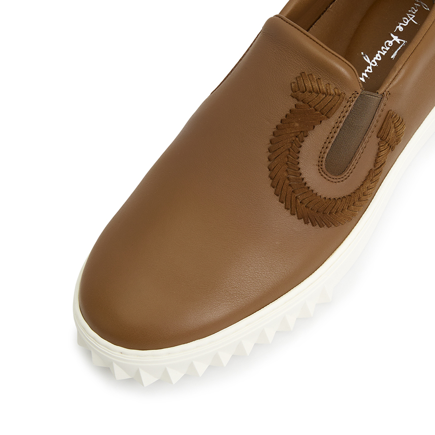 페라가모(FERRAGAMO) 스크래치 간치니 LEXUS BROWN SUGA 0754275 남자 스니커즈 슬립온 SS_LEXUS BROWN SUGA 0754275_100