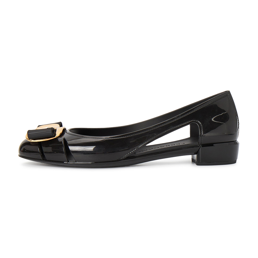 페라가모(FERRAGAMO) 바라 보우 여성 젤리 플랫슈즈 (발볼 C) NARA JELLY 0785441