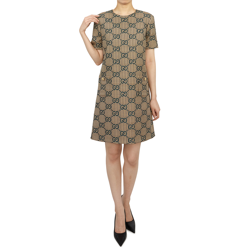 구찌(GUCCI) 여성 반팔 미니 원피스 771431 ZAO94 9672