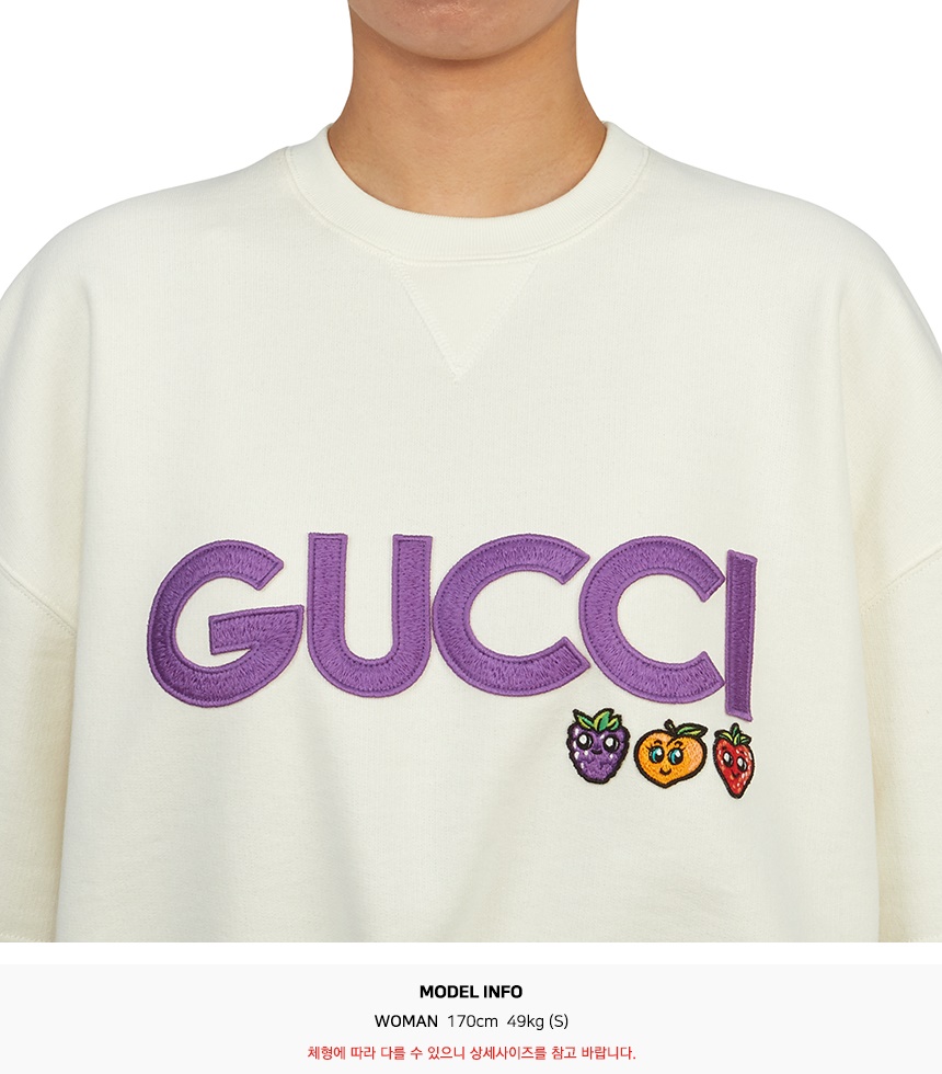 구찌(GUCCI) 여성 크롭 반팔티셔츠 773722 XJF8P 9088
