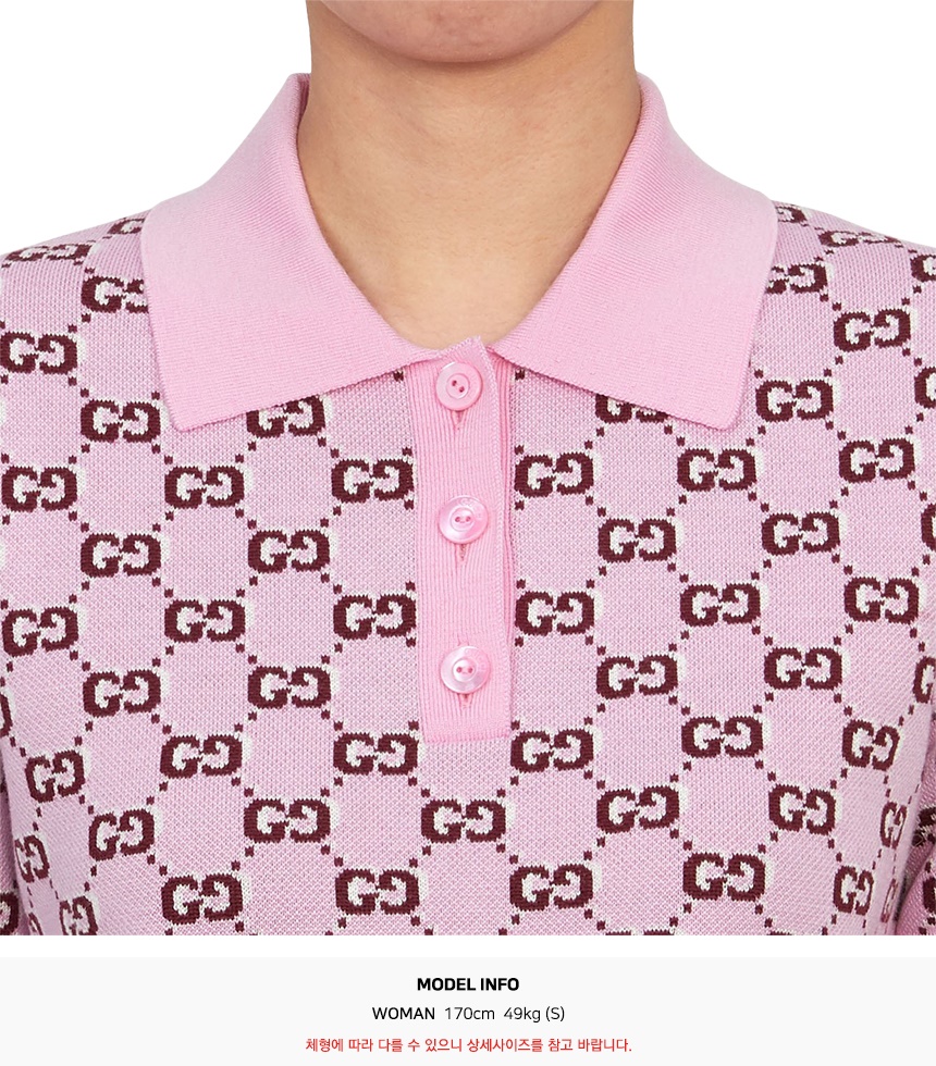구찌(GUCCI) 여성 카라 반팔 니트 798132 XKD8R 5283