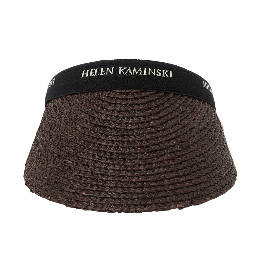 헬렌카민스키(HELEN KAMINSKI) 비앙카 여성 바이저 HAT50265 CHOCOLATE BLACK LOGO