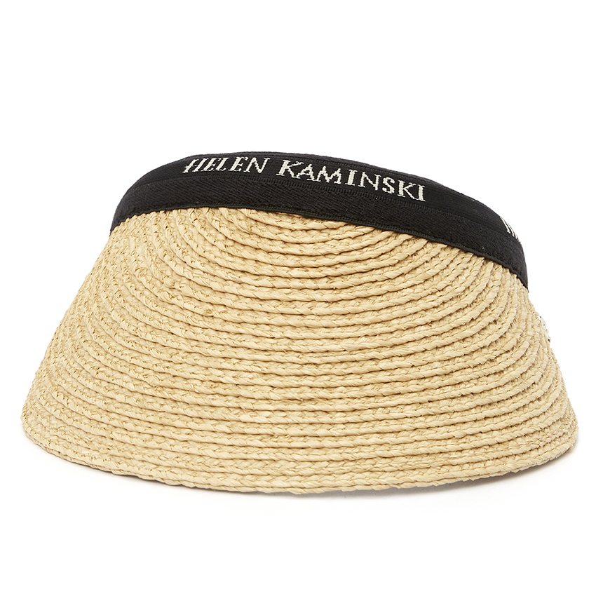 헬렌카민스키(HELEN KAMINSKI) 비앙카 여성 바이저 HAT50265 NATURAL BLACK LOGO