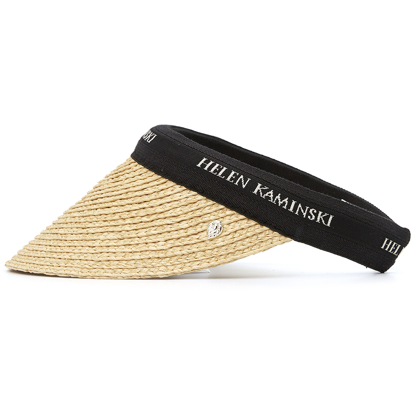 헬렌카민스키(HELEN KAMINSKI) 비앙카 여성 바이저 HAT50265 NATURAL BLACK LOGO