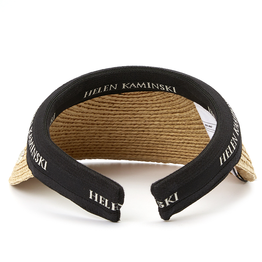 헬렌카민스키(HELEN KAMINSKI) 비앙카 여성 바이저 HAT50265 NATURAL BLACK LOGO