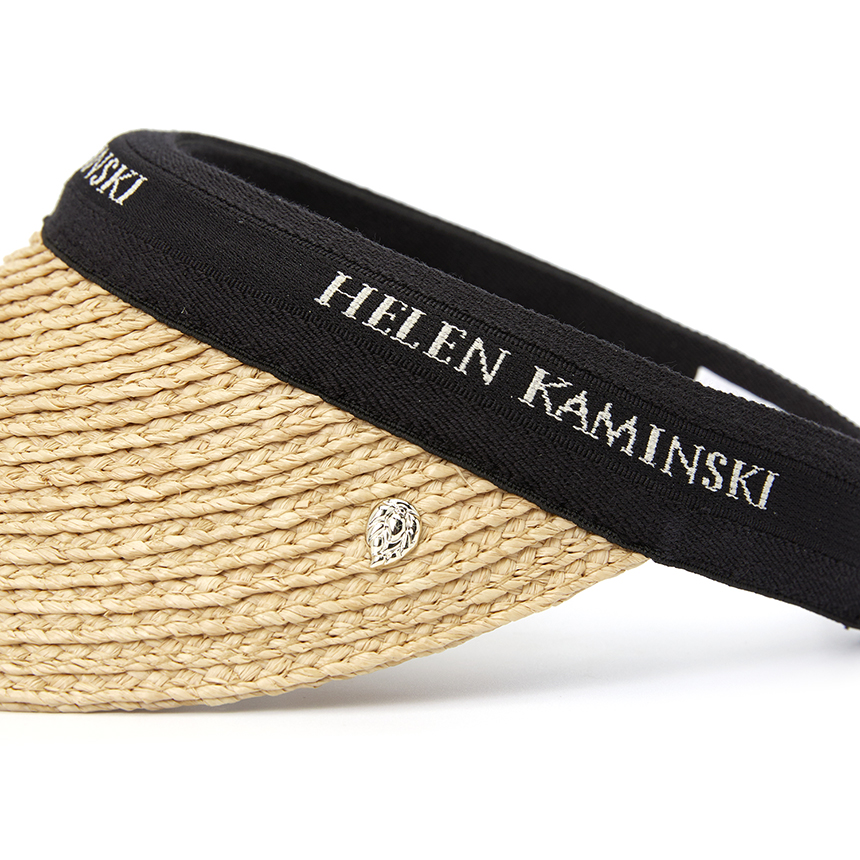 헬렌카민스키(HELEN KAMINSKI) 비앙카 여성 바이저 HAT50265 NATURAL BLACK LOGO