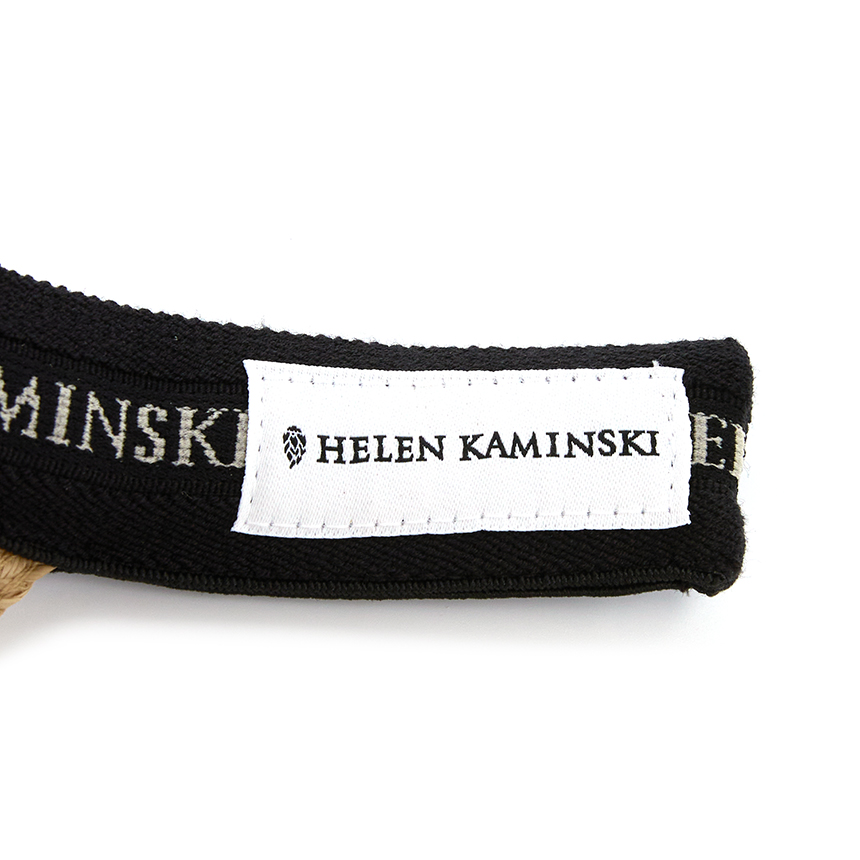 헬렌카민스키(HELEN KAMINSKI) 비앙카 여성 바이저 HAT50265 NATURAL BLACK LOGO