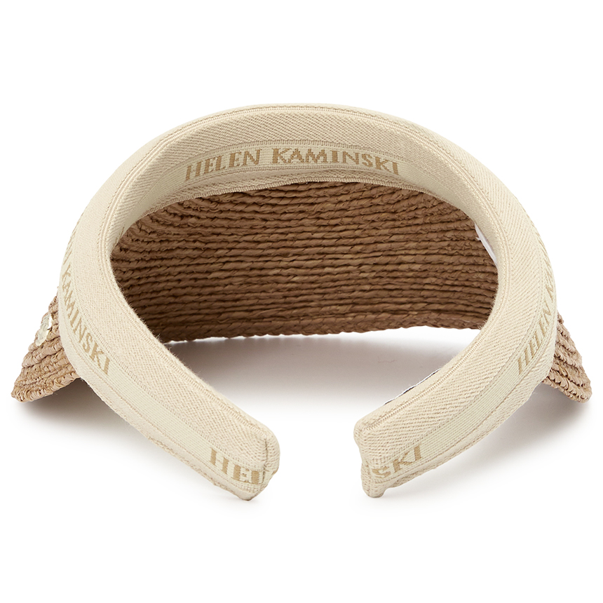 헬렌카민스키(HELEN KAMINSKI) 비앙카 여성 바이저 HAT50265 NOUGAT NATURAL LOGO