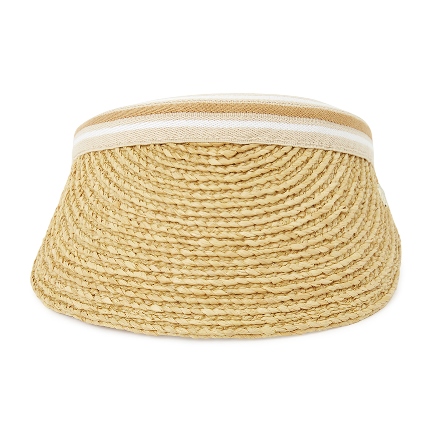 헬렌카민스키(HELEN KAMINSKI) 비앙카 8 스트라이프 여성 바이저 HAT52203 NATURAL NOUGAT STRIPE