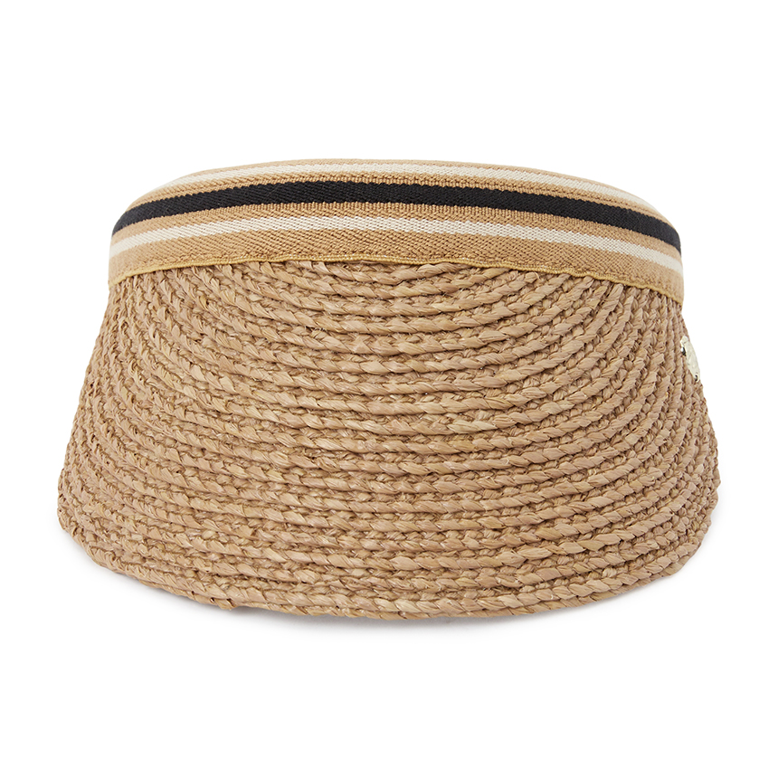헬렌카민스키(HELEN KAMINSKI) 비앙카 8 스트라이프 여성 바이저 HAT52203 NOUGAT BLACK STRIPE