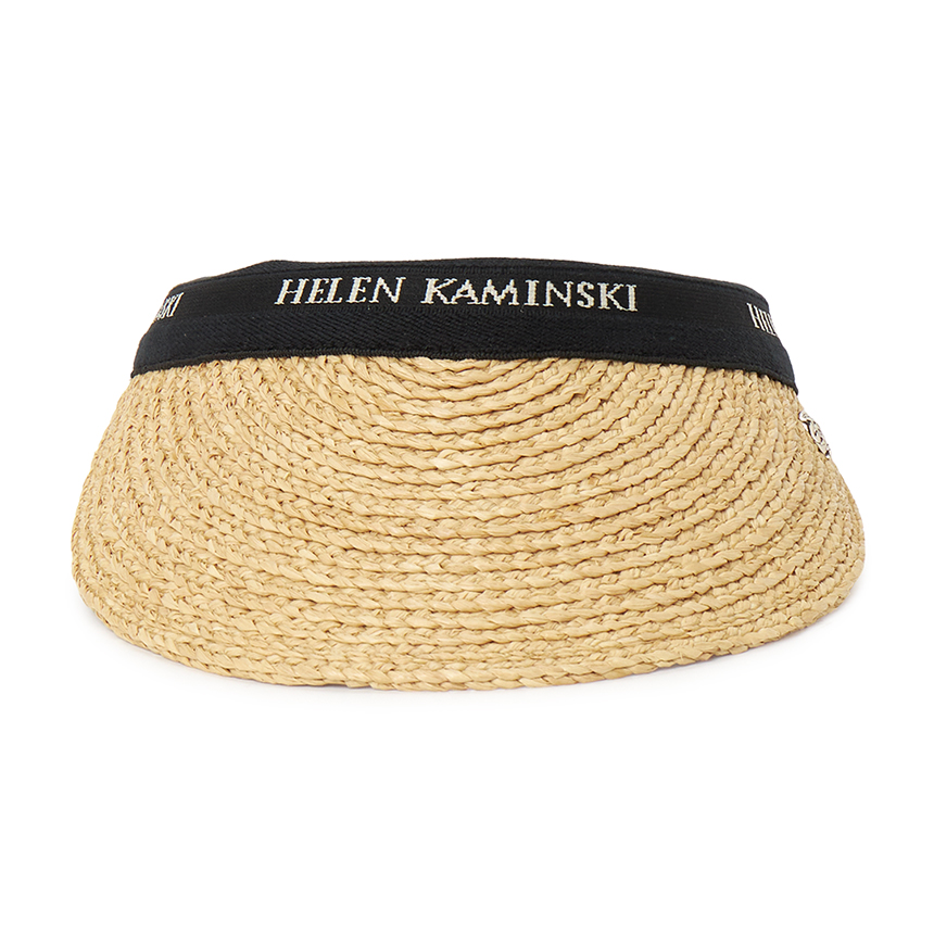 헬렌카민스키(HELEN KAMINSKI) 비앙카 8 여성 바이저 HAT52204 NATURAL BLACK LOGO