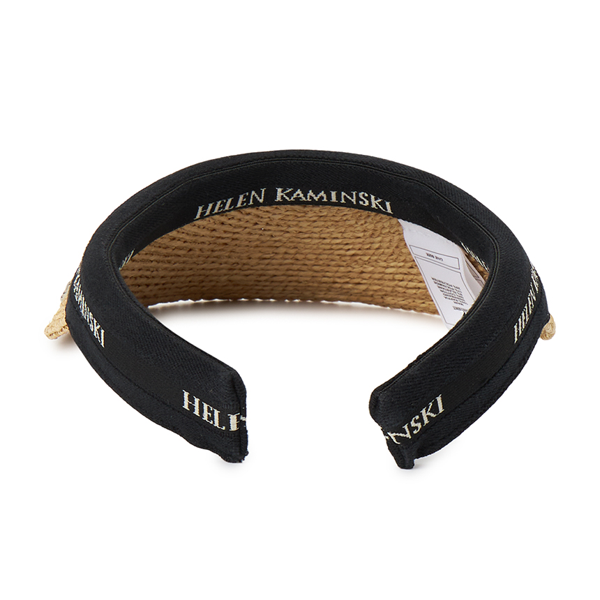 헬렌카민스키(HELEN KAMINSKI) 비앙카 8 여성 바이저 HAT52204 NATURAL BLACK LOGO