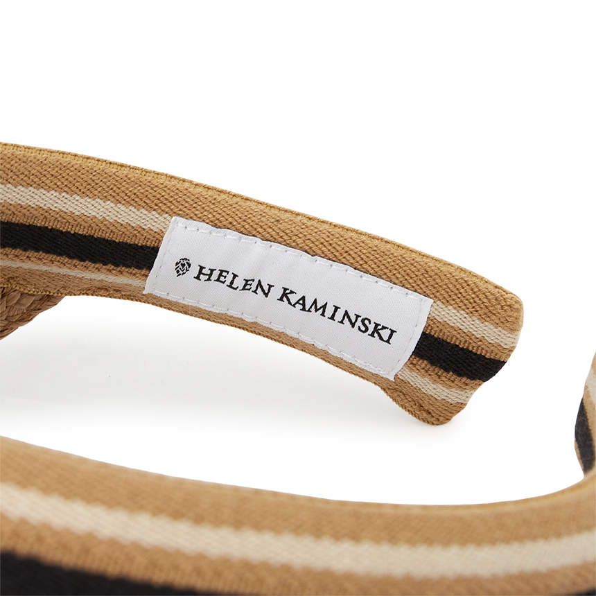 헬렌카민스키(HELEN KAMINSKI) 비앙카 10 스트라이프 여성 바이저 HAT52490 NOUGAT BLACK