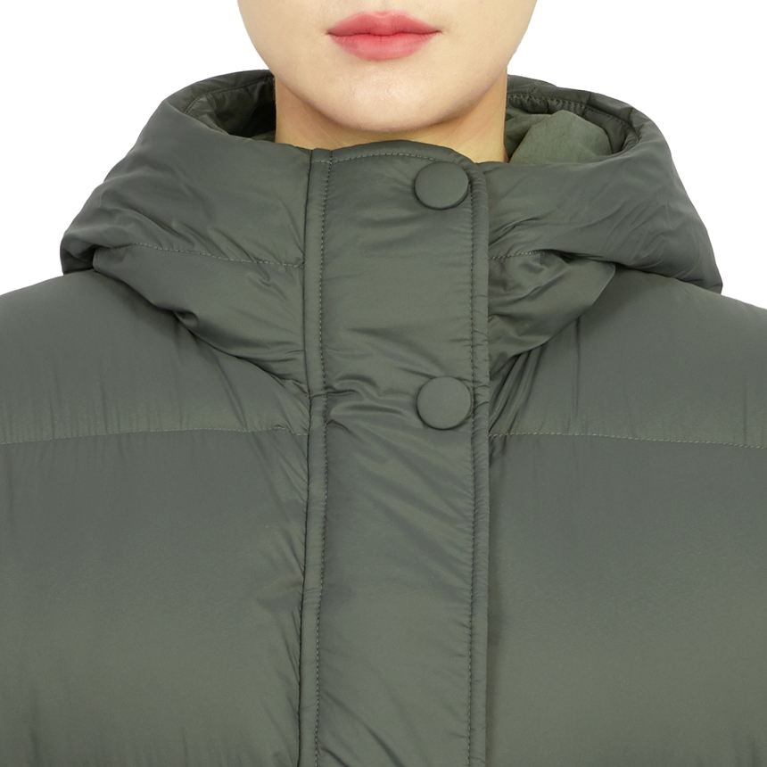 옌키옌키(IENKI IENKI) 베어 미쉐린 여자 후드 패딩 조끼 BEAR MICHLIN VEST SOFT KHAKI