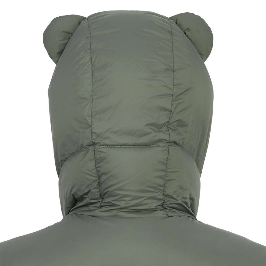 옌키옌키(IENKI IENKI) 베어 미쉐린 여자 후드 패딩 조끼 BEAR MICHLIN VEST SOFT KHAKI
