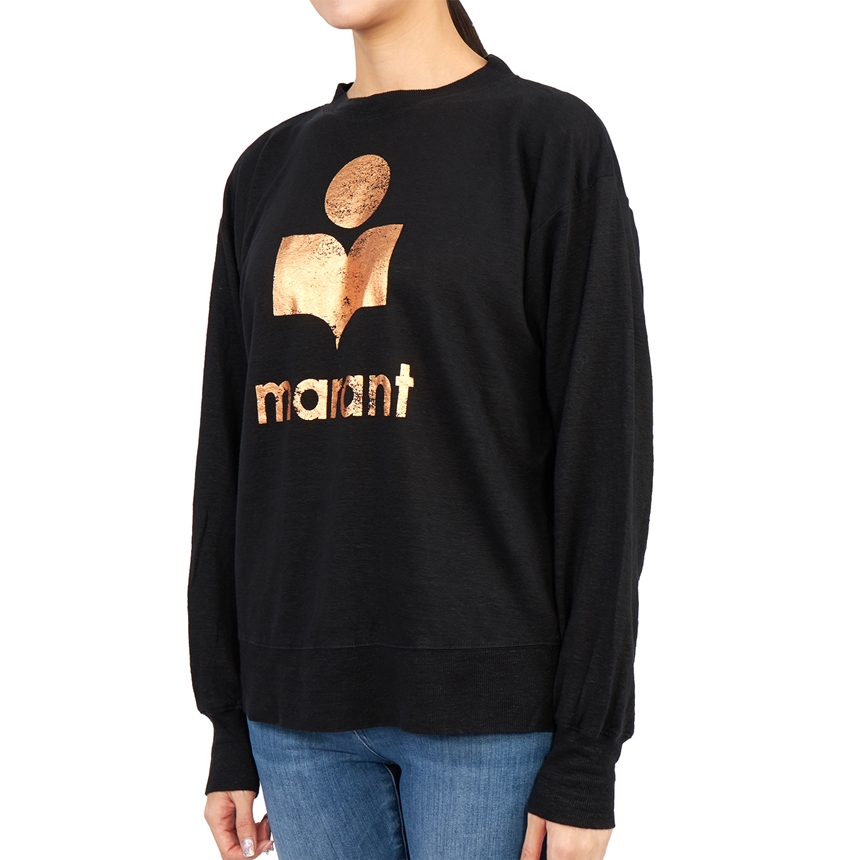 이자벨마랑(ISABEL MARANT) 클로위아 여자 린넨 긴팔티셔츠 TS0327 22A059E MDBK