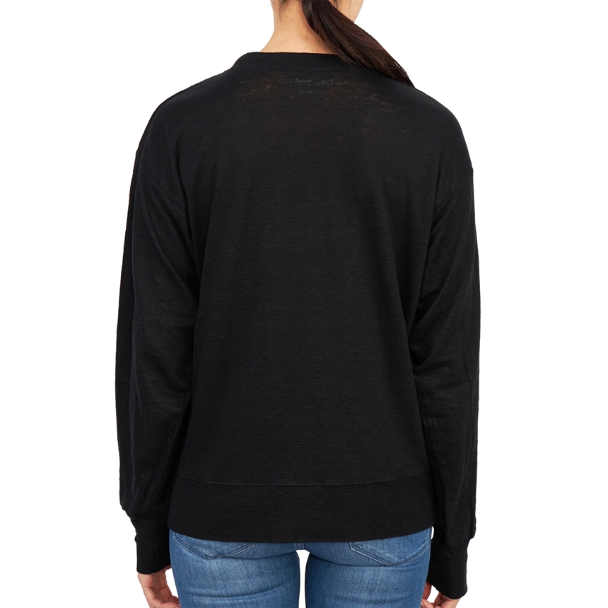 이자벨마랑(ISABEL MARANT) 클로위아 여자 린넨 긴팔티셔츠 TS0327 22A059E MDBK