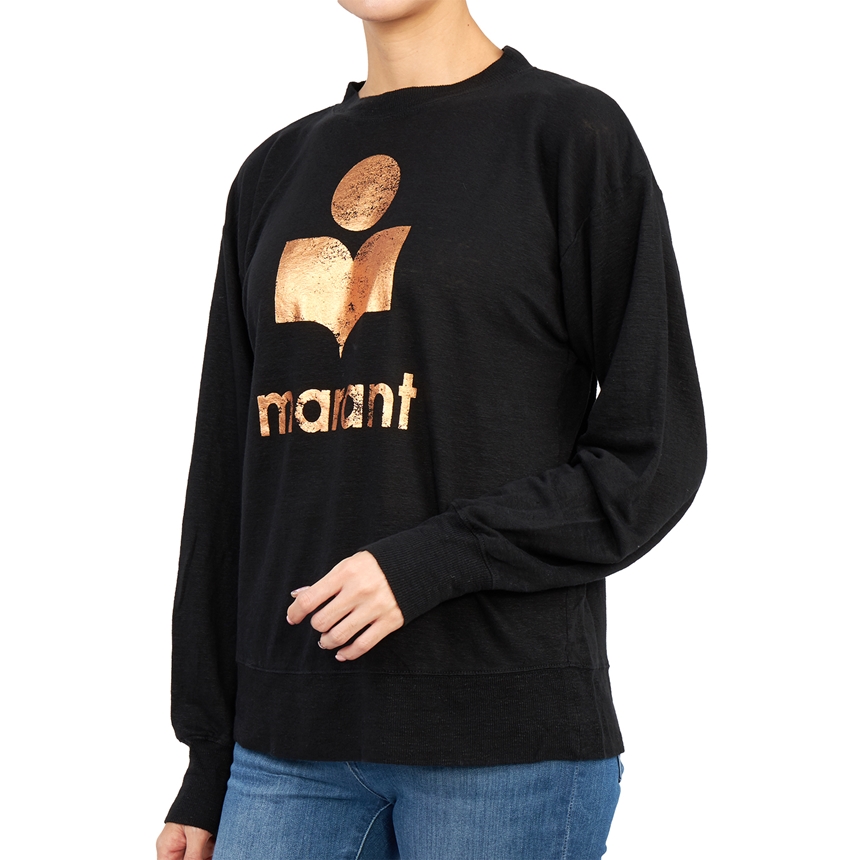 이자벨마랑(ISABEL MARANT) 클로위아 여자 린넨 긴팔티셔츠 TS0327 22A059E MDBK