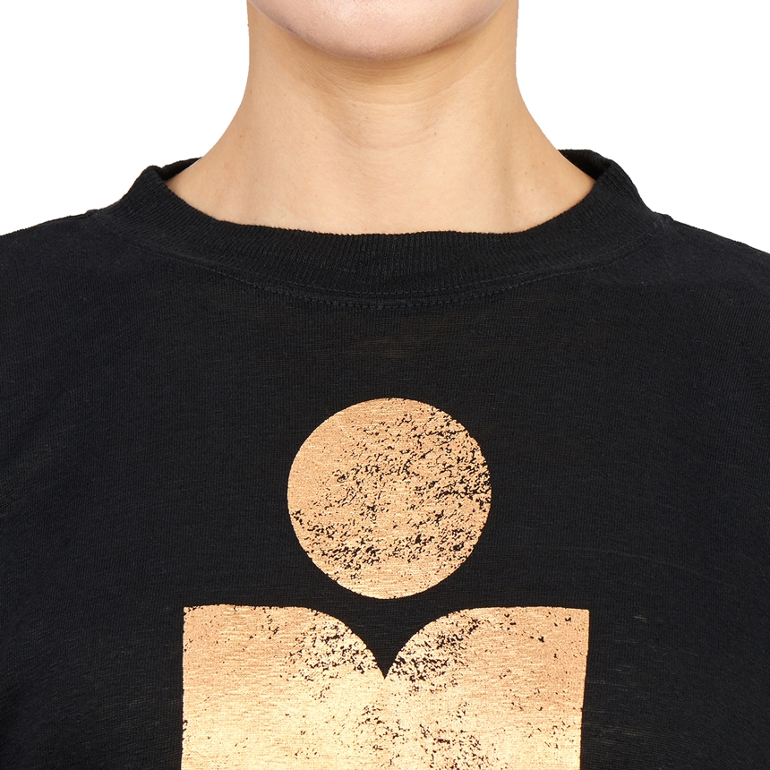 이자벨마랑(ISABEL MARANT) 클로위아 여자 린넨 긴팔티셔츠 TS0327 22A059E MDBK