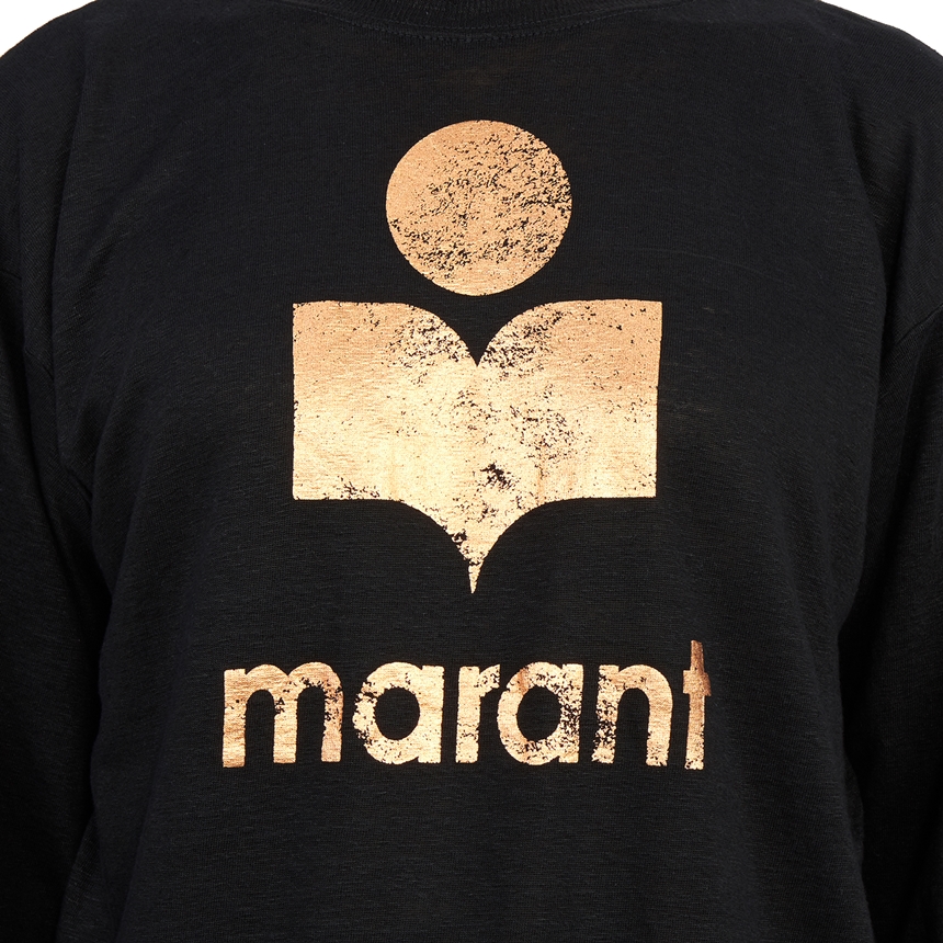 이자벨마랑(ISABEL MARANT) 클로위아 여자 린넨 긴팔티셔츠 TS0327 22A059E MDBK