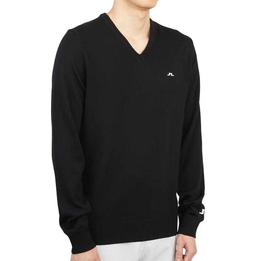 제이린드버그(JLINDEBERG) 라이만 남자 울 골프 니트 스웨터 GMKW07015 9999