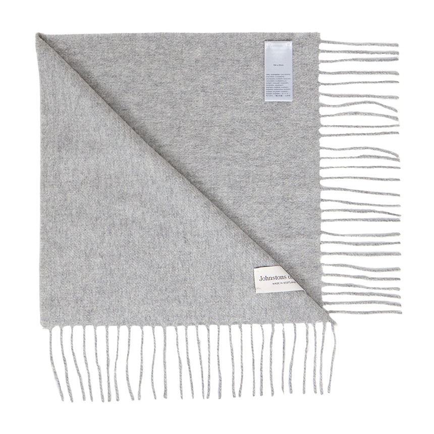 존스톤스 오브 엘긴(JOHNSTONS OF ELGIN) 캐시미어 목도리 (남여공용) HA0200 LIGHT GREY