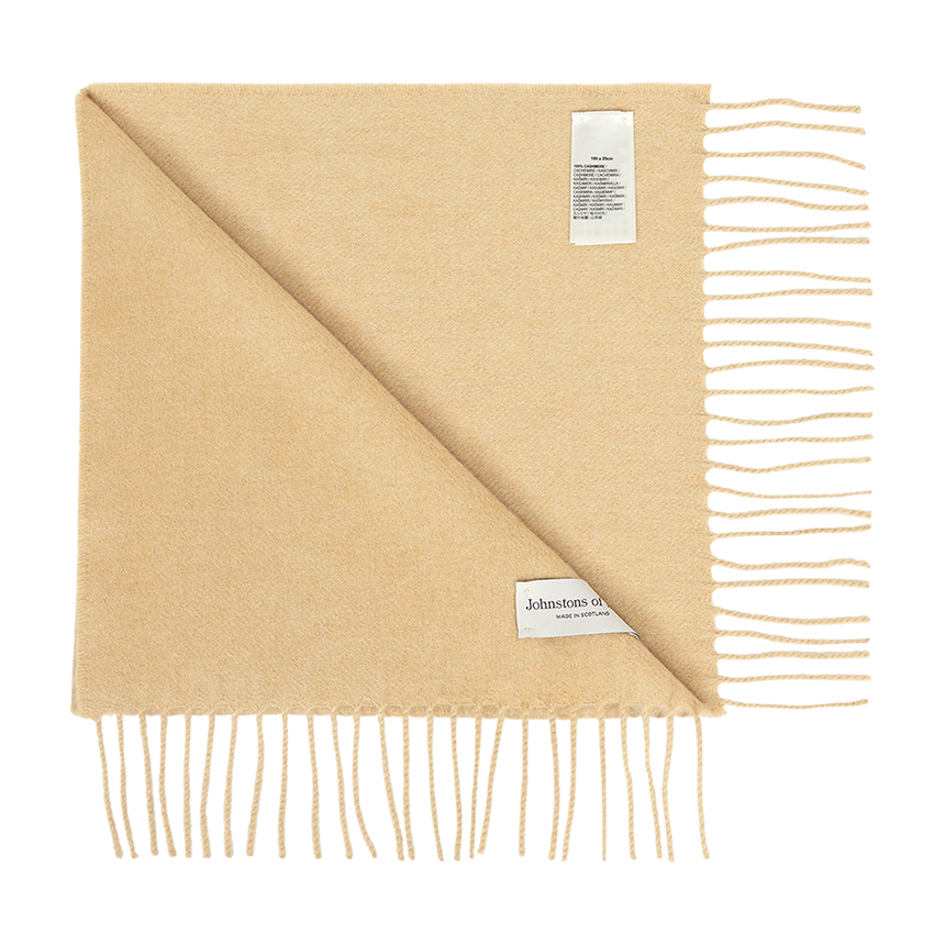 존스톤스 오브 엘긴(JOHNSTONS OF ELGIN) 캐시미어 목도리 (남여공용) HB4315 CAMEL