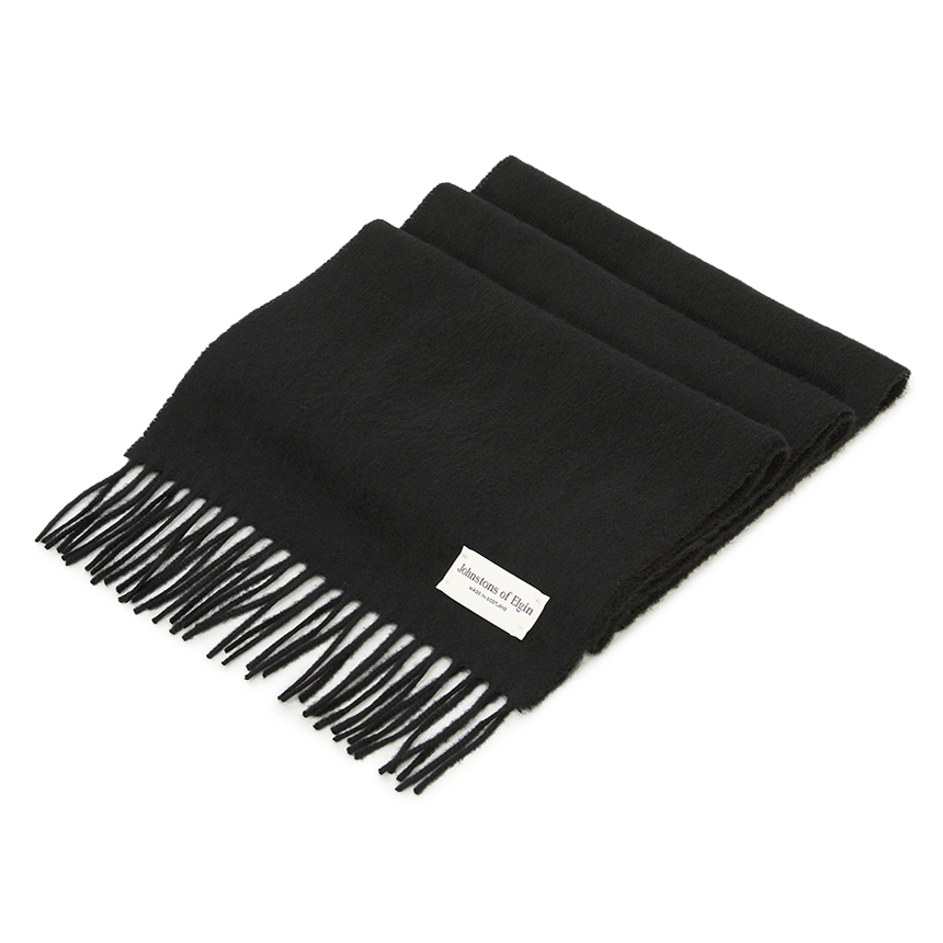 존스톤스 오브 엘긴(JOHNSTONS OF ELGIN) 캐시미어 목도리 (남여공용) SA0900 BLACK