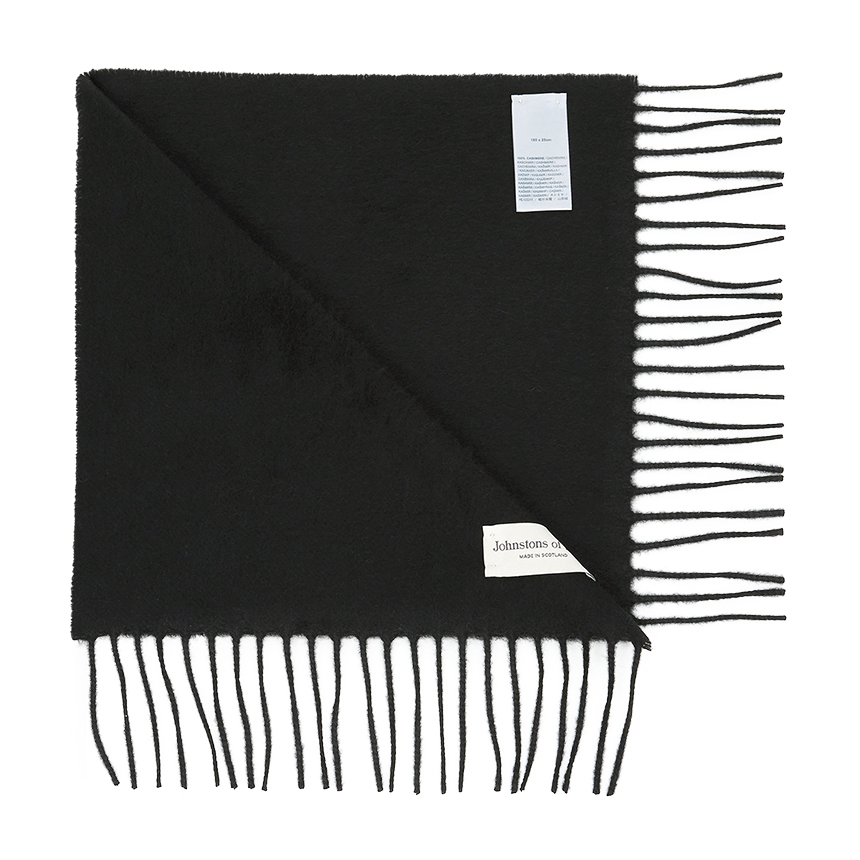 존스톤스 오브 엘긴(JOHNSTONS OF ELGIN) 캐시미어 목도리 (남여공용) SA0900 BLACK