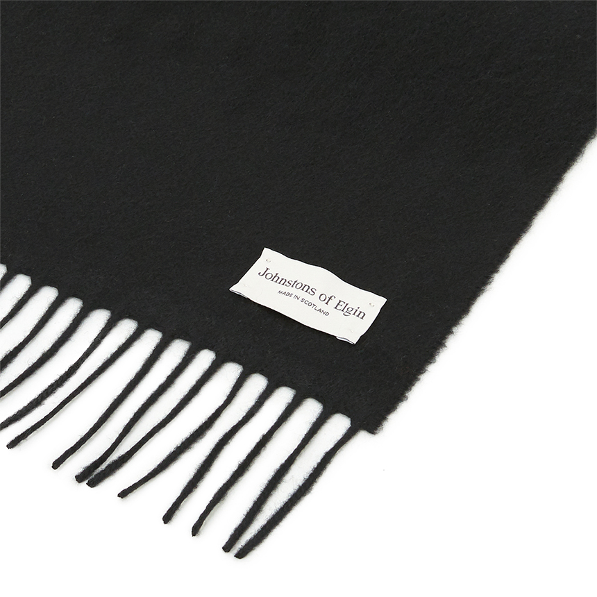 존스톤스 오브 엘긴(JOHNSTONS OF ELGIN) 캐시미어 목도리 (남여공용) SA0900 BLACK