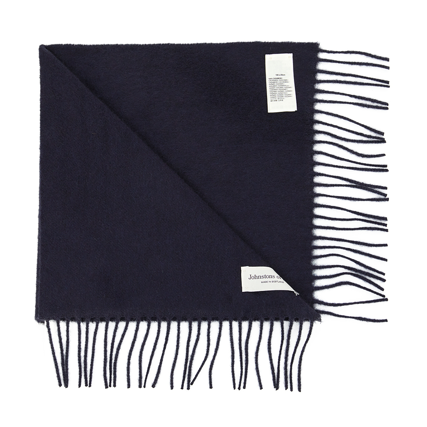 존스톤스 오브 엘긴(JOHNSTONS OF ELGIN) 캐시미어 목도리 (남여공용) SD7330 DARK NAVY