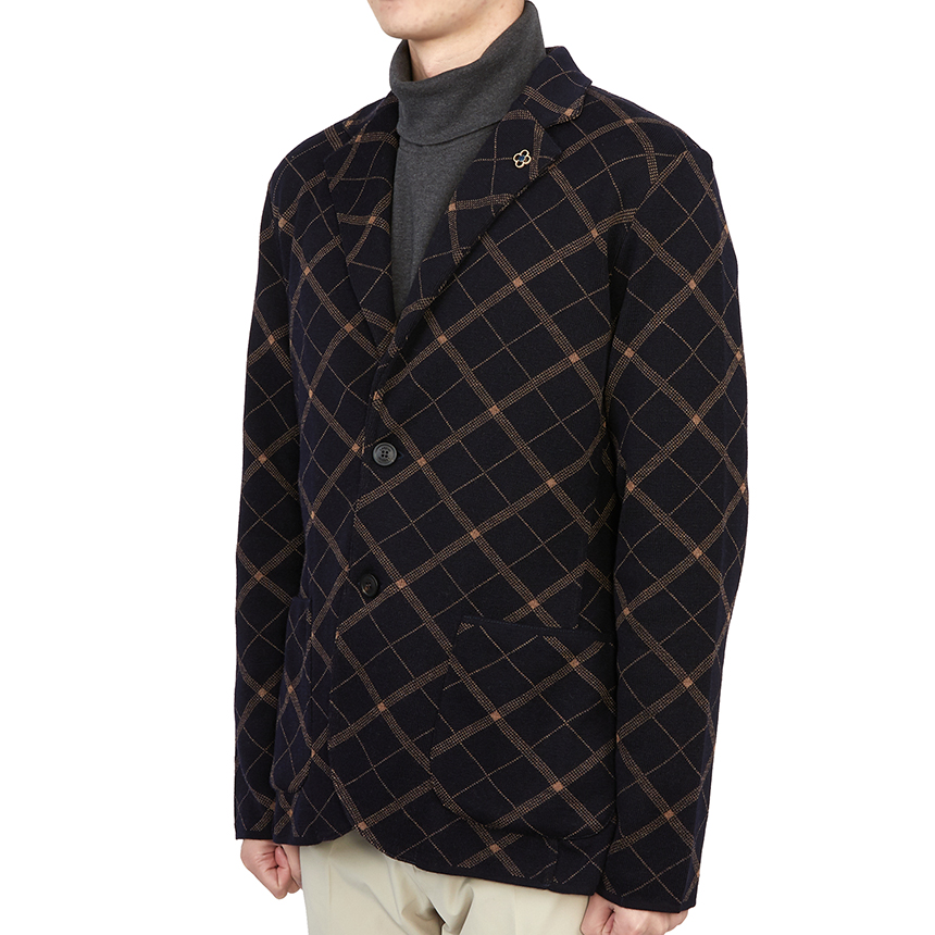라르디니(LARDINI) 다이아몬드 남자 울 자켓 컴포터블핏 IRLJM56 IR59010 850
