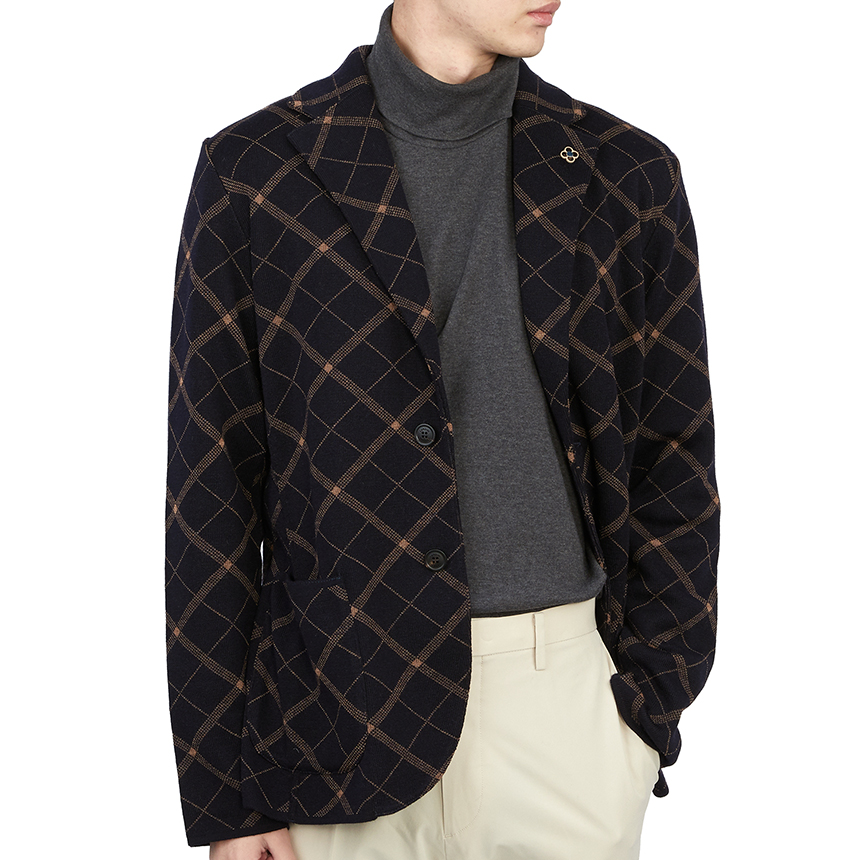 라르디니(LARDINI) 다이아몬드 남자 울 자켓 컴포터블핏 IRLJM56 IR59010 850