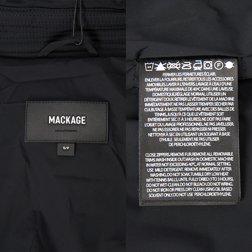 맥케이지(MACKAGE) 올리브 여성 패딩 점퍼 OLIVE BLACK