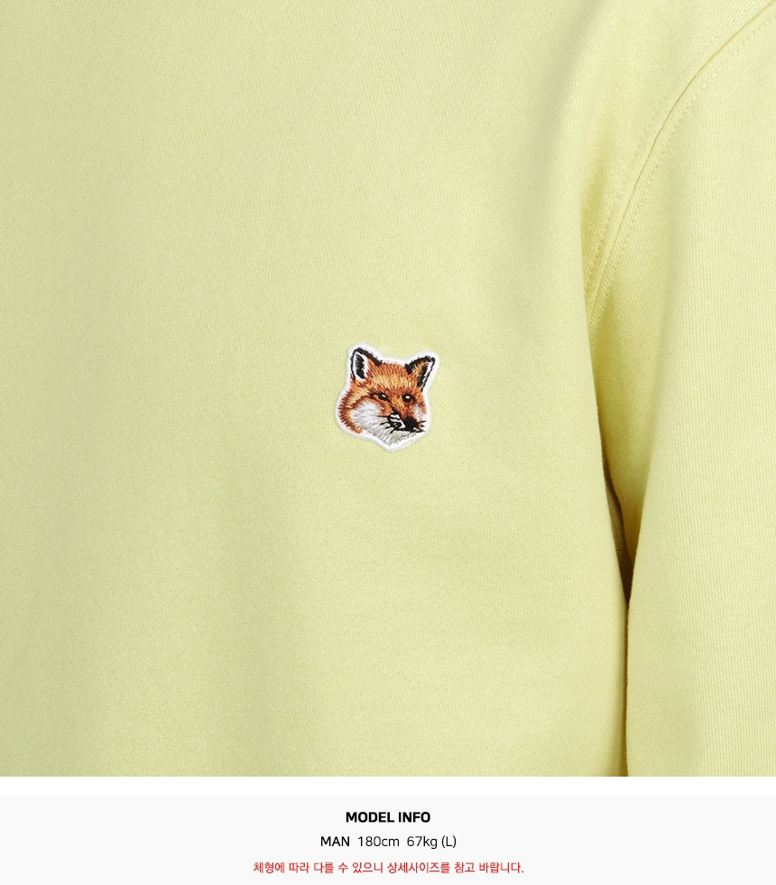 메종키츠네(MAISON KITSUNE) 폭스헤드 남성 맨투맨 LM00301KM0001 P712